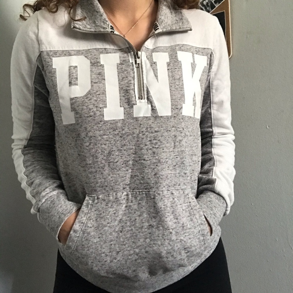 PINK Half Zip Pullover